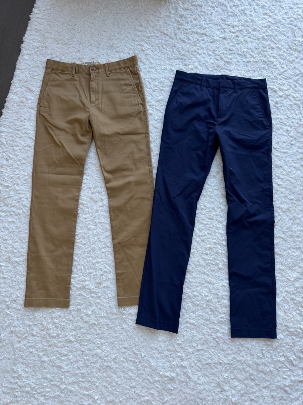 Crewcuts Pants Slim. Boys. Set of 2. Navy and Tan. Size 14. NEW